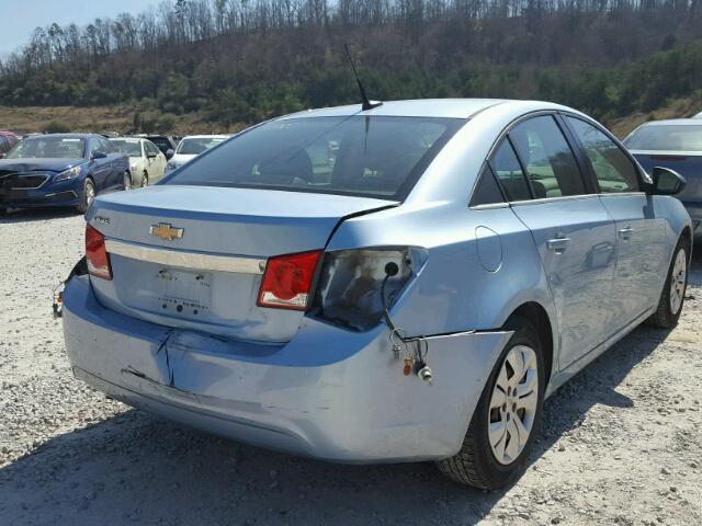 1G1PC5SH6C7150902 - 2012 CHEVROLET CRUZE LS BLUE photo 4