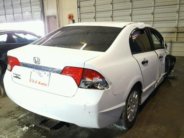 2HGFA16369H334560 - 2009 HONDA CIVIC VP WHITE photo 4