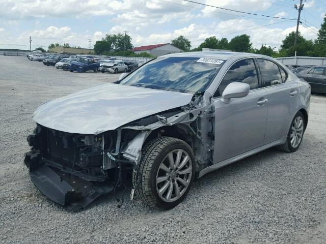 JTHBK262285076307 - 2008 LEXUS IS 250 SILVER photo 2