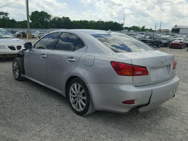 JTHBK262285076307 - 2008 LEXUS IS 250 SILVER photo 3