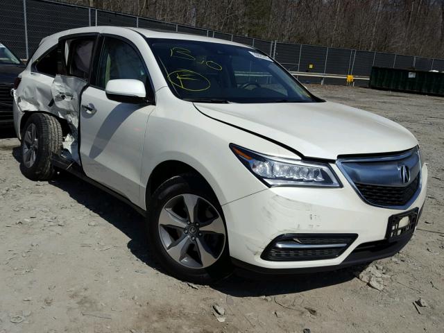 5FRYD4H22GB047268 - 2016 ACURA MDX WHITE photo 1