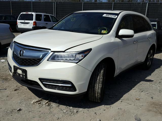 5FRYD4H22GB047268 - 2016 ACURA MDX WHITE photo 2