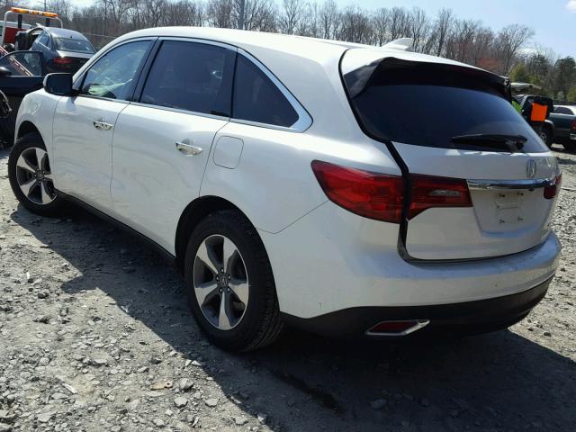 5FRYD4H22GB047268 - 2016 ACURA MDX WHITE photo 3