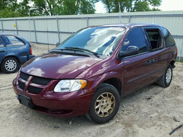 1C4GJ25392B652388 - 2002 CHRYSLER VOYAGER MAROON photo 2