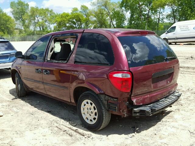 1C4GJ25392B652388 - 2002 CHRYSLER VOYAGER MAROON photo 3