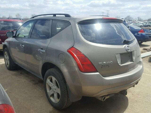 JN8AZ08W14W305789 - 2004 NISSAN MURANO SL GOLD photo 3