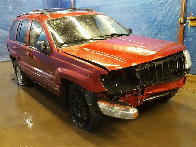 1J4GW58N14C393581 - 2004 JEEP GRAND CHER RED photo 1