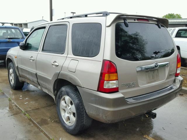 4F2YU08112KM18613 - 2002 MAZDA TRIBUTE LX TAN photo 3