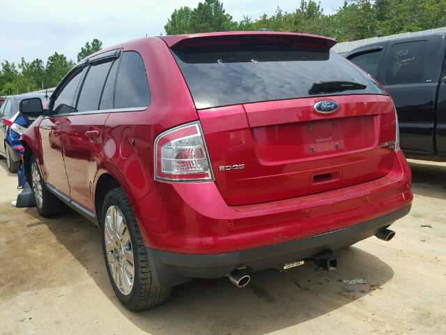 2FMDK4KCXABA66318 - 2010 FORD EDGE LIMIT RED photo 3