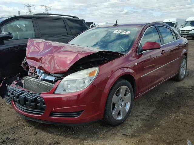 1G8ZS57B48F176073 - 2008 SATURN AURA XE RED photo 2