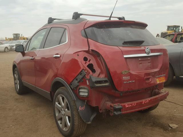 KL4CJCSB8DB200607 - 2013 BUICK ENCORE RED photo 3