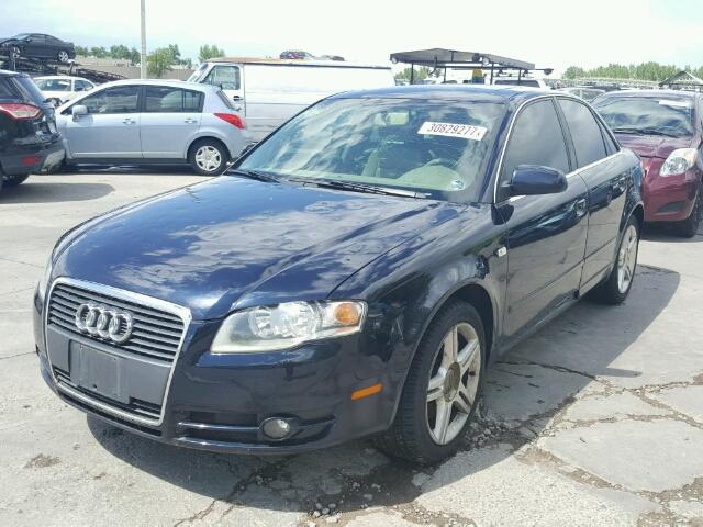 WAUDF78E87A105234 - 2007 AUDI A4 BLUE photo 2