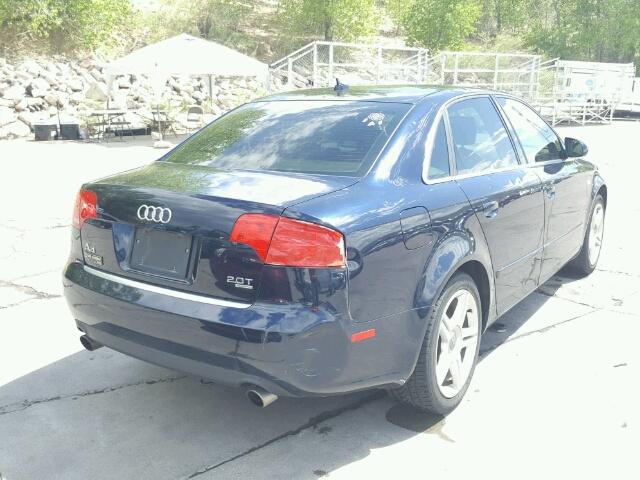 WAUDF78E87A105234 - 2007 AUDI A4 BLUE photo 4