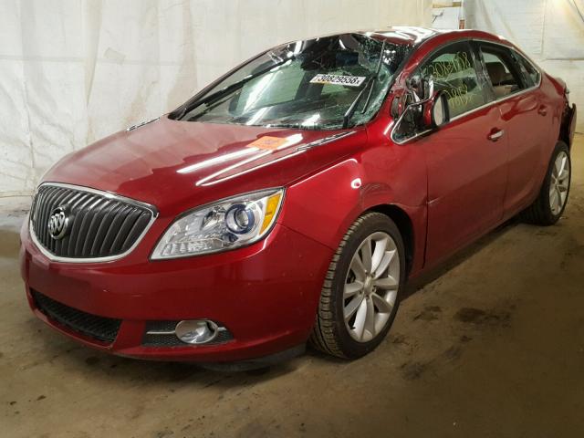 1G4PP5SK0C4187237 - 2012 BUICK VERANO RED photo 2