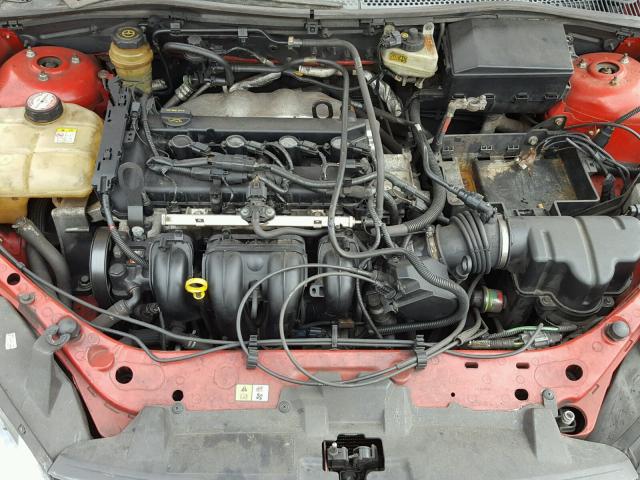 1FAFP34N75W203684 - 2005 FORD FOCUS ZX4 RED photo 7