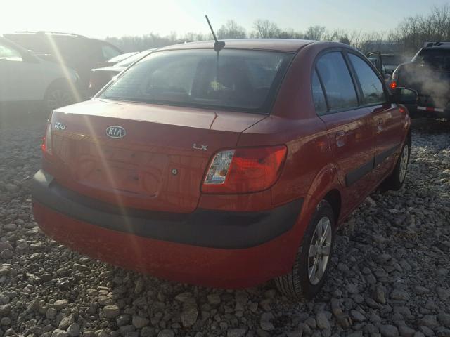 KNADE223196584728 - 2009 KIA RIO BASE RED photo 4