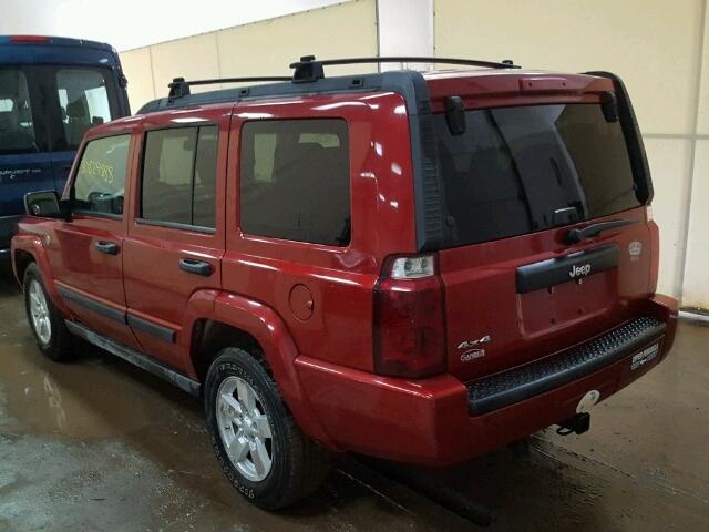 1J8HG48N66C123064 - 2006 JEEP COMMANDER MAROON photo 3
