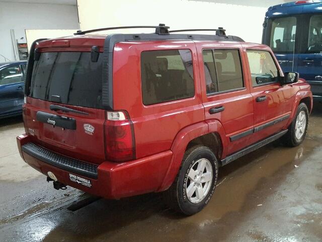 1J8HG48N66C123064 - 2006 JEEP COMMANDER MAROON photo 4