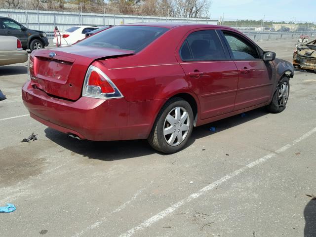 3FAHP06Z37R106236 - 2007 FORD FUSION S RED photo 4