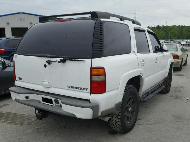 1GNEK13Z33R268063 - 2003 CHEVROLET TAHOE K150 WHITE photo 4