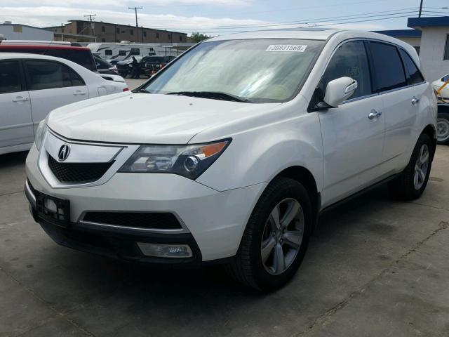 2HNYD2H43AH511803 - 2010 ACURA MDX TECHNO WHITE photo 2