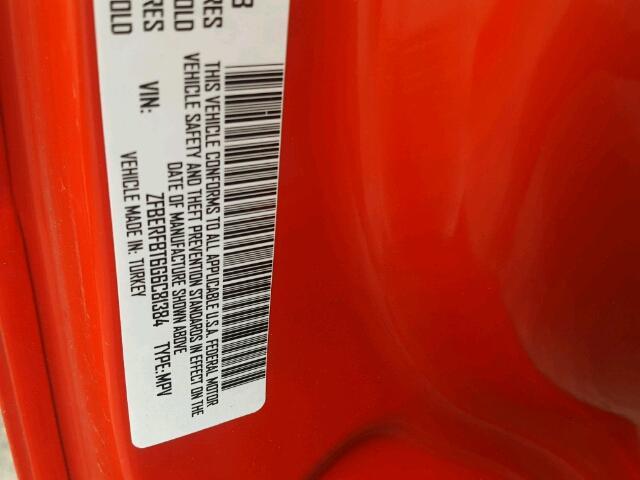 ZFBERFBT6G6C81384 - 2016 RAM PROMASTER 红色 照片 10