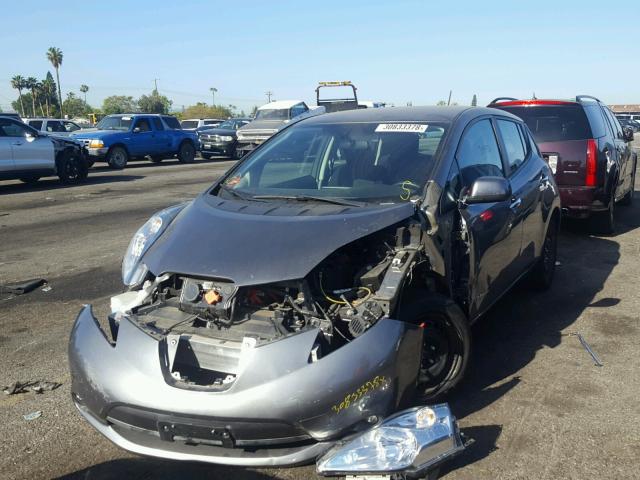 1N4AZ0CP3FC314547 - 2015 NISSAN LEAF S GRAY photo 2