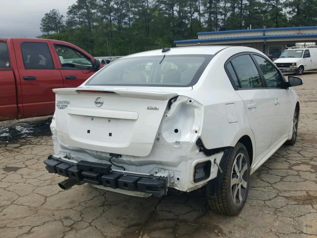 3N1AB6AP6CL699500 - 2012 NISSAN SENTRA 2.0 WHITE photo 4