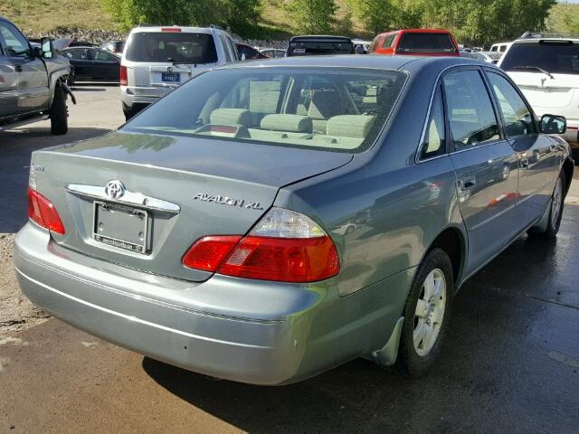 4T1BF28B74U388363 - 2004 TOYOTA AVALON GREEN photo 4