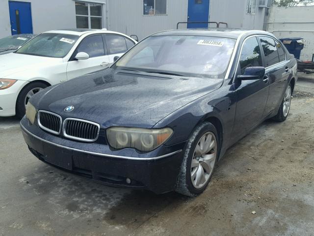 WBAGN63545DS58643 - 2005 BMW 745 LI BLUE photo 2