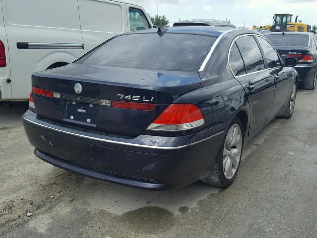 WBAGN63545DS58643 - 2005 BMW 745 LI BLUE photo 4