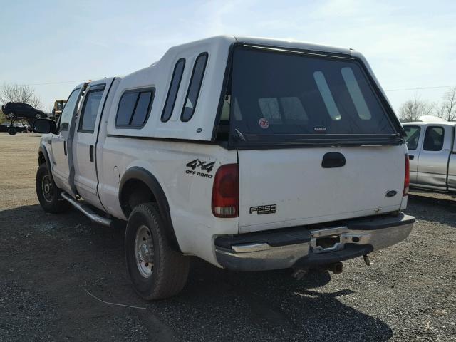 1FTNW21F21EC89549 - 2001 FORD F250 SUPER WHITE photo 3