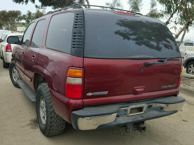 1GNEK13T53R115891 - 2003 CHEVROLET TAHOE K150 MAROON photo 3