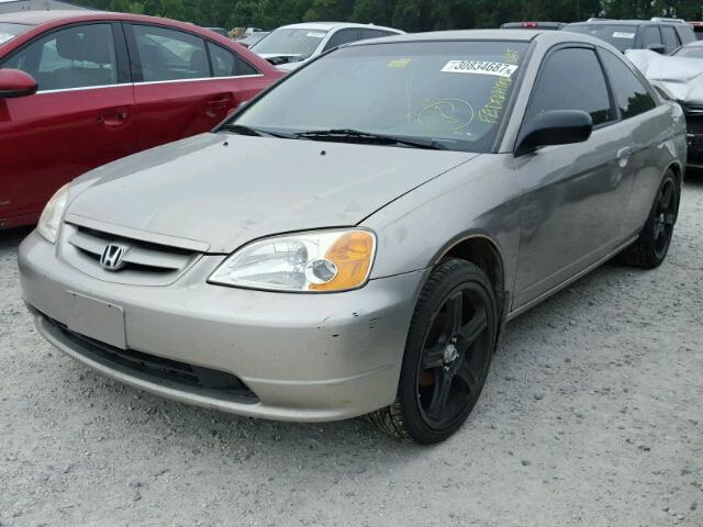 1HGEM22533L036350 - 2003 HONDA CIVIC LX BEIGE photo 2