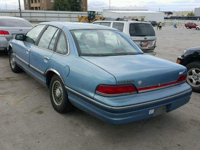 2FACP74W8PX110229 - 1993 FORD CROWN VICT BLUE photo 3