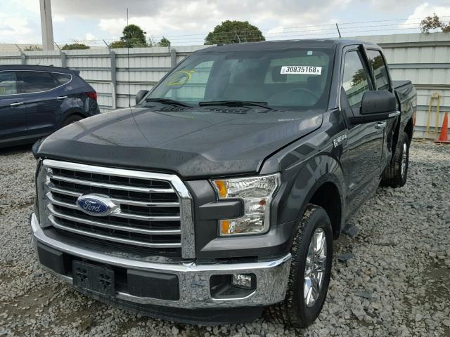 1FTEW1CP2FFB95625 - 2015 FORD F150 SUPER GRAY photo 2