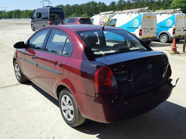 KMHCM46C79U309119 - 2009 HYUNDAI ACCENT GLS MAROON photo 3