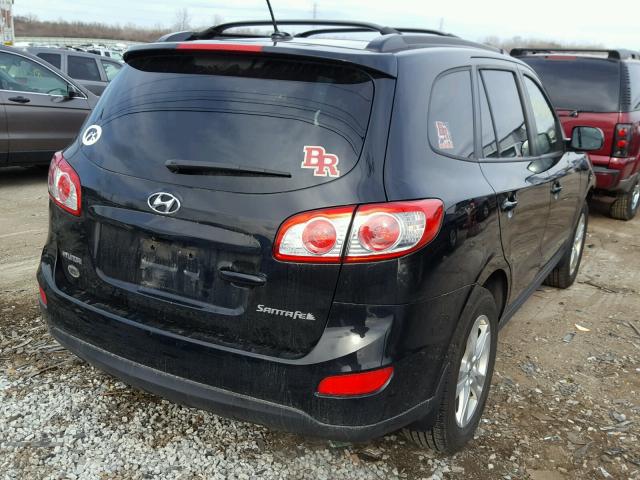 5XYZH4AG0BG065494 - 2011 HYUNDAI SANTA FE S BLACK photo 4