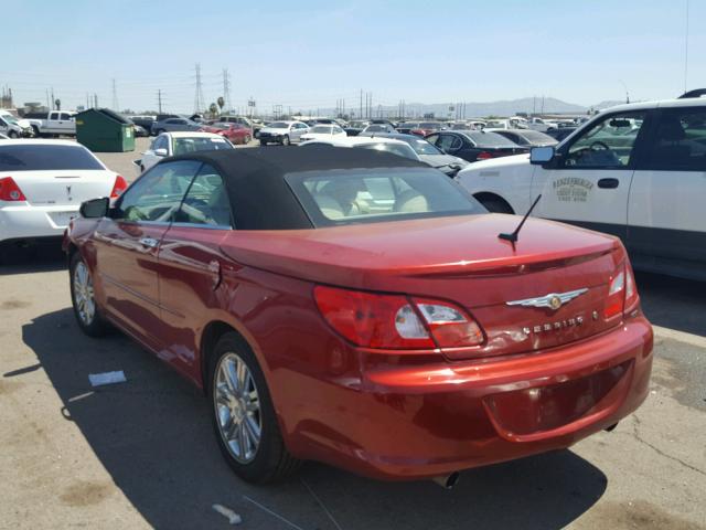 1C3LC65MX8N676218 - 2008 CHRYSLER SEBRING LI RED photo 3