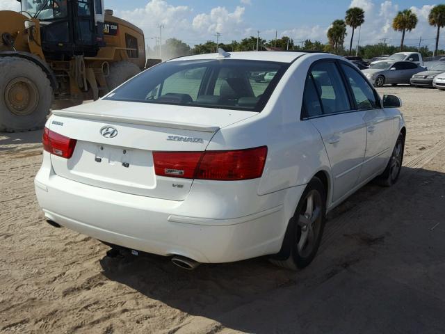 5NPEU46F59H437599 - 2009 HYUNDAI SONATA SE WHITE photo 4