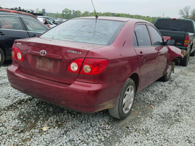 1NXBR32E17Z820143 - 2007 TOYOTA COROLLA CE RED photo 4