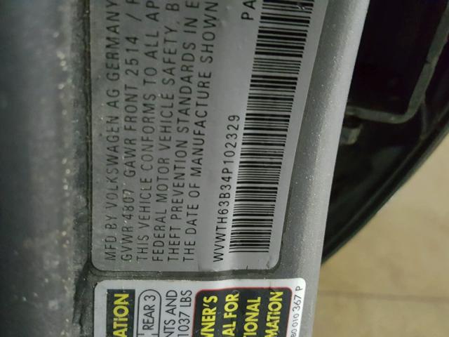 WVWTH63B34P102329 - 2004 VOLKSWAGEN PASSAT GLX 灰色 照片 10