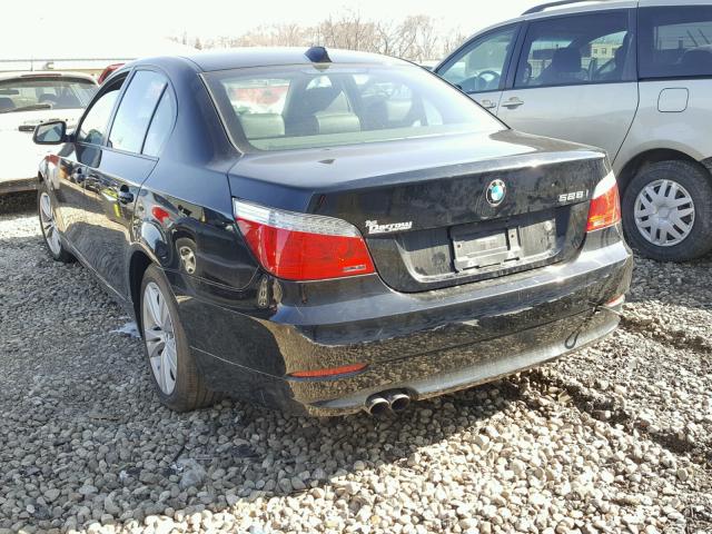 WBANV1C5XAC159240 - 2010 BMW 528 XI BLACK photo 3