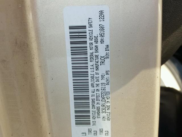 3C6URVJDXFE516119 - 2015 RAM PROMASTER 金色 照片 10