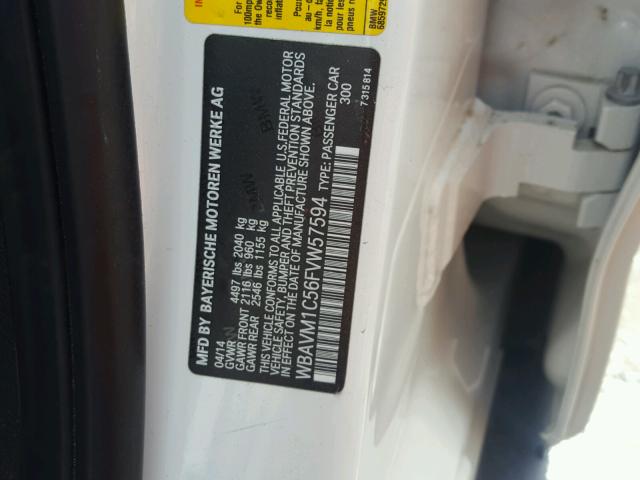 WBAVM1C56FVW57594 - 2015 BMW X1 SDRIVE2 白色 照片 10