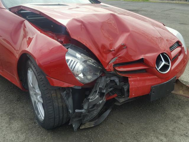 WDBWK56F98F183080 - 2008 MERCEDES-BENZ SLK 350 RED photo 9