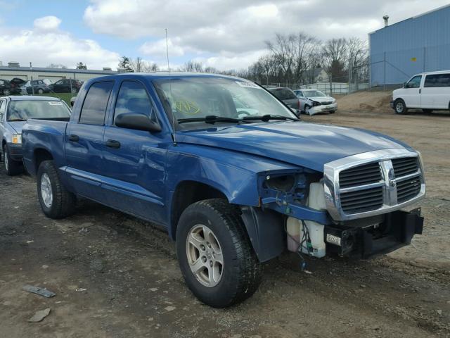 1D7HW48NX6S502428 - 2006 DODGE DAKOTA QUA BLUE photo 1