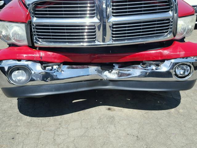 3D3KU28D64G161204 - 2004 DODGE RAM 2500 S RED photo 9