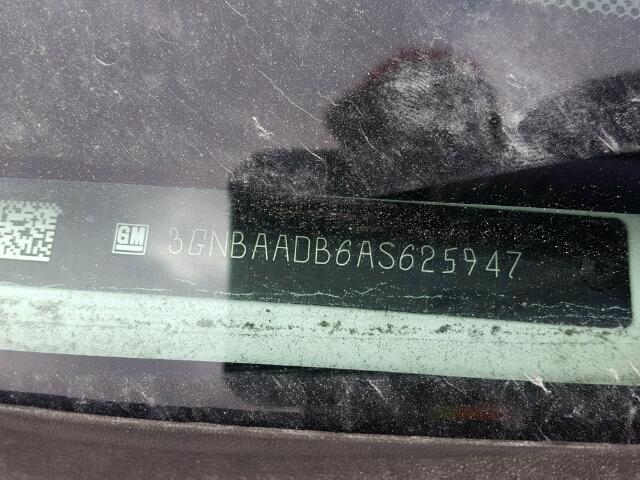 3GNBAADB6AS625947 - 2010 CHEVROLET HHR LS WHITE photo 10