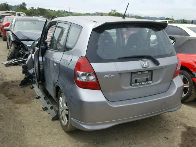 JHMGD386X7S029886 - 2007 HONDA FIT S SILVER photo 3